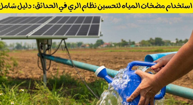 ستخدام مضخات المياه لتحسين نظام الري في الحدائق، حيث يساهم ذلك في تحقيق ري صحي واقتصادي للنباتات وتوفير الموارد المائية بشكل فعال.